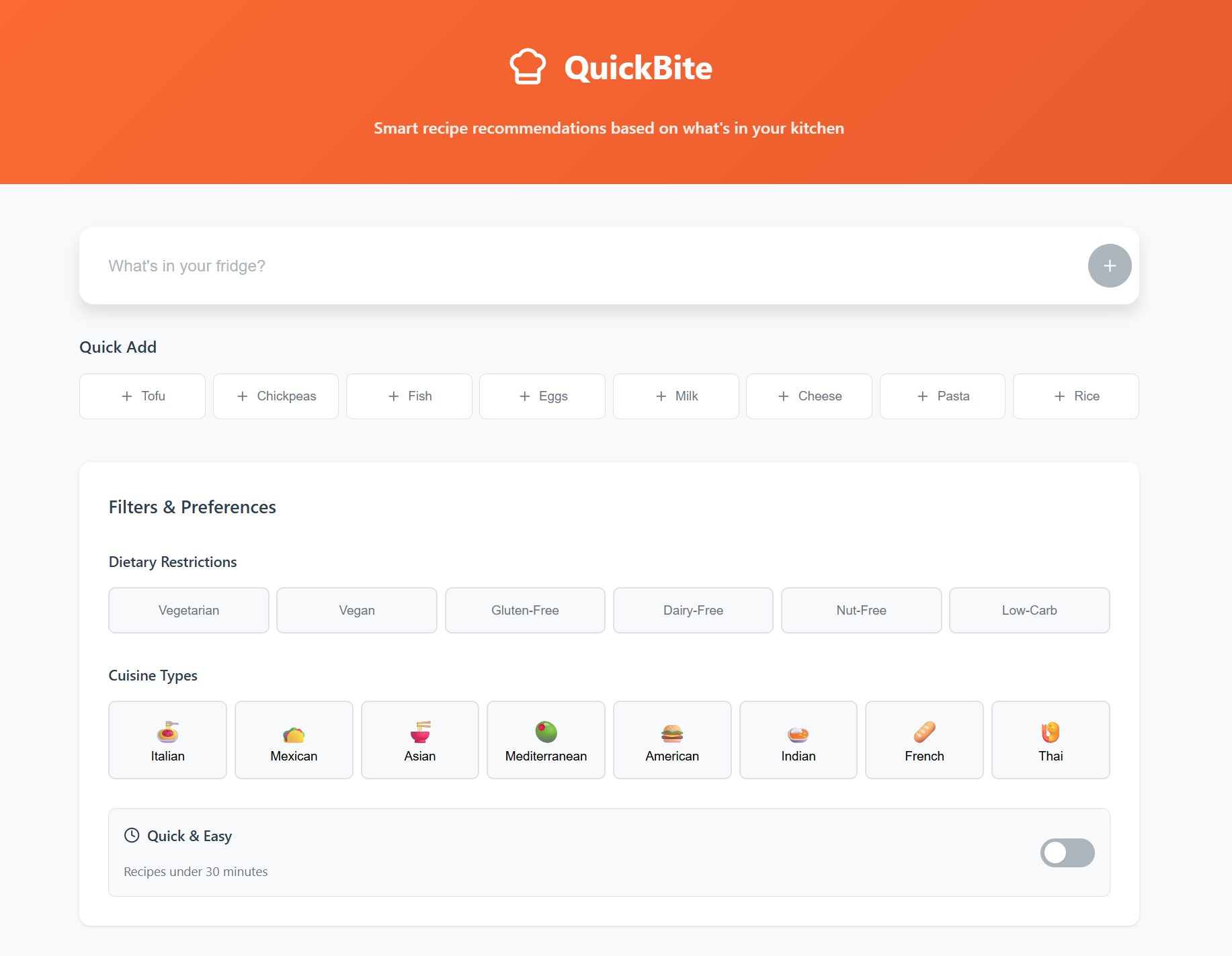 Recipe Recommender flow