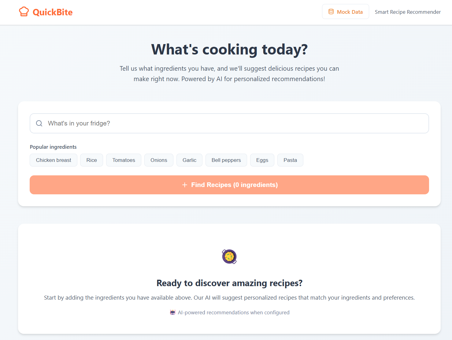 Skeleton UI + backend scaffold