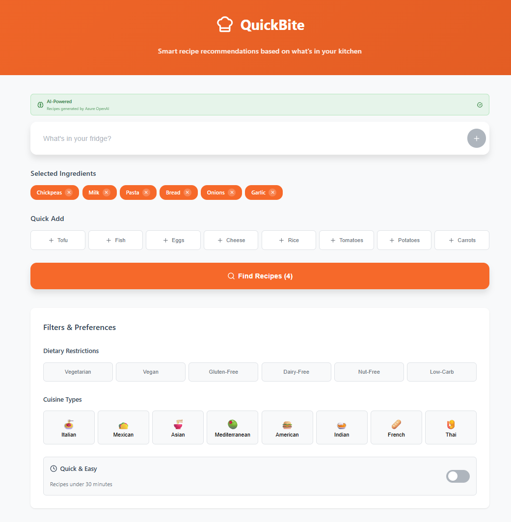 Smart Recipe Recommender app