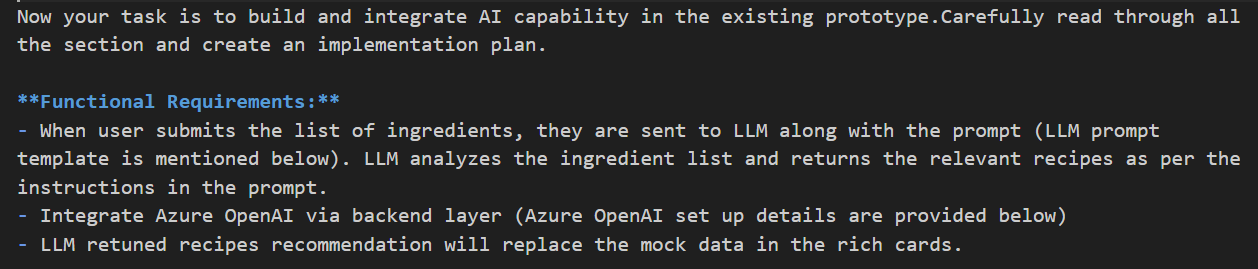 Adding additional requirement to coding agent
