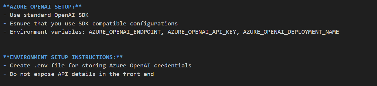 Adding LLM details for configuration