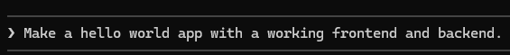 Claude Code running the prompt