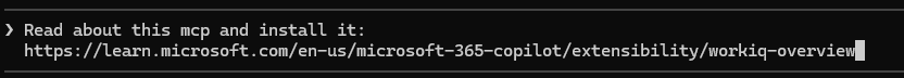 WorkIQ install prompt