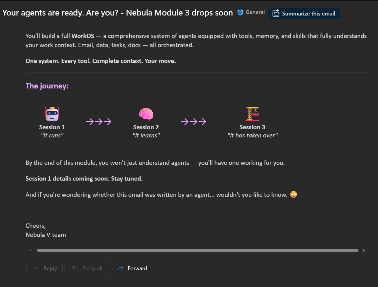 Generated email draft